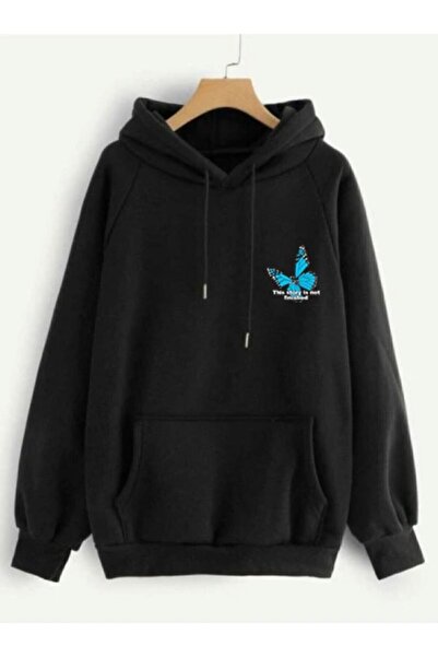 ARMHEM سويت شيرت كبير الحجم مطبوع باللون الأسود