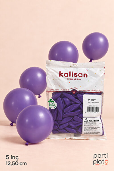 Kalisan Standard Violet Purple Mini Latex Balloons 5 Inch 12.50 cm Pack of 10...