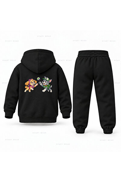 SVART WEAR Set de trening cu glugă pentru copii cu imprimeu Paw Patrol Skye R...