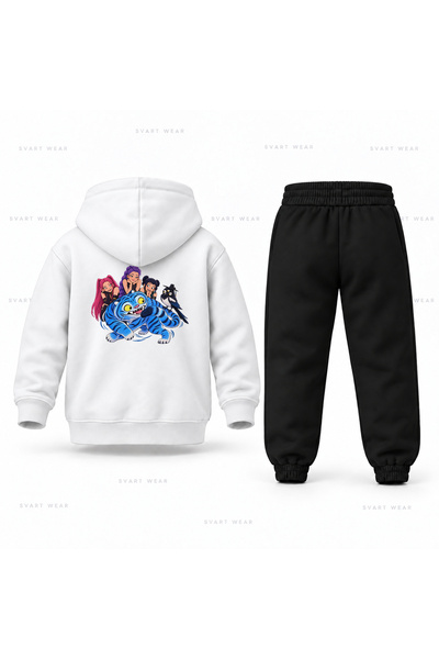 SVART WEAR طقم بدلة رياضية للأطفال مطبوع عليه KPop Demon Hunters Derpy Pen Tail
