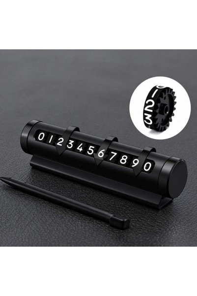 VİTEKSA Park-Tel Numaratic Luxury Rotating Metal Torpedo Adhesive Black