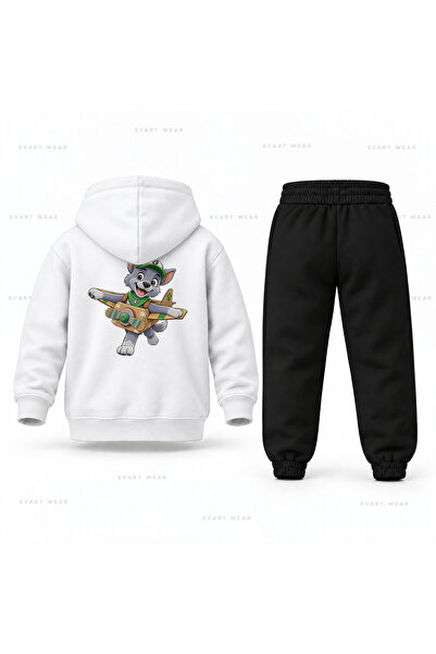 SVART WEAR طقم بدلة رياضية للأطفال مطبوع عليه طائرة روكى من باو باترول