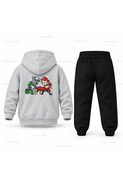 SVART WEAR طقم بدلة رياضية للأطفال مطبوع عليها شعار باو باترول كولد ريبير