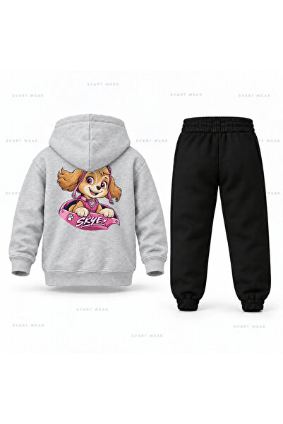 SVART WEAR Σετ παιδικής φόρμας με κουκούλα Paw Patrol Skye Pilot με στάμπα πο...