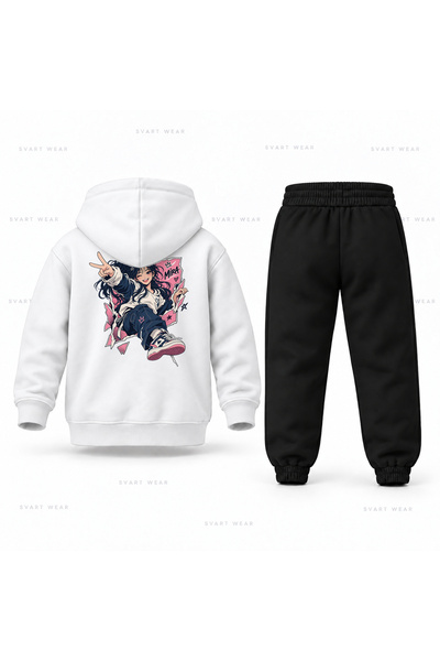SVART WEAR طقم بدلة رياضية للأطفال مطبوع عليه KPop Demon Hunters Mira Pankart