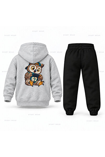 SVART WEAR Σετ παιδικής φόρμας με κουκούλα Six Seven 67 Baykus Gamer με στάμπα