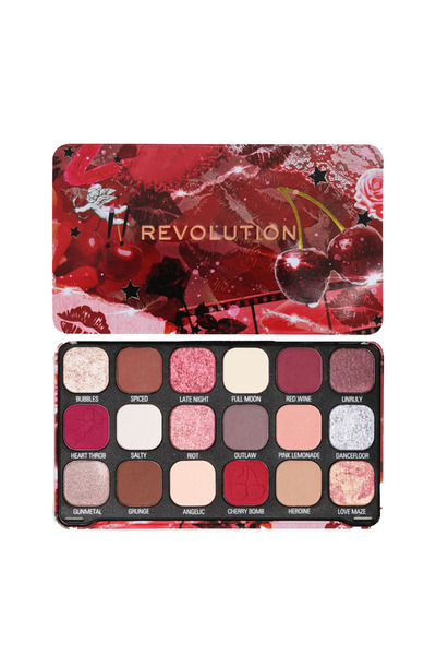 Revolution BEAUTY FOREVER ΑΨΟΓΗ ΠΑΛΕΤΑ ΣΚΙΩΝ ΜΑΤΙΩΝ CHERRY REBEL RED 19.8ΓΡ