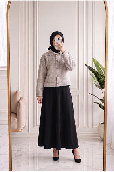 Holehola Seval Knitwear Cardigan with Six Stripes on the Sleeves and Collar -...