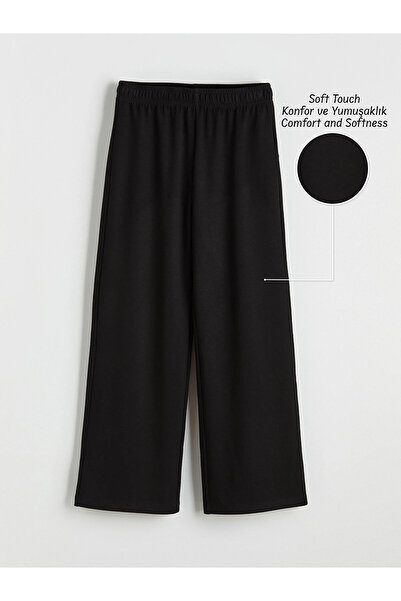 LC Waikiki Girl's Black Knitted Pants
