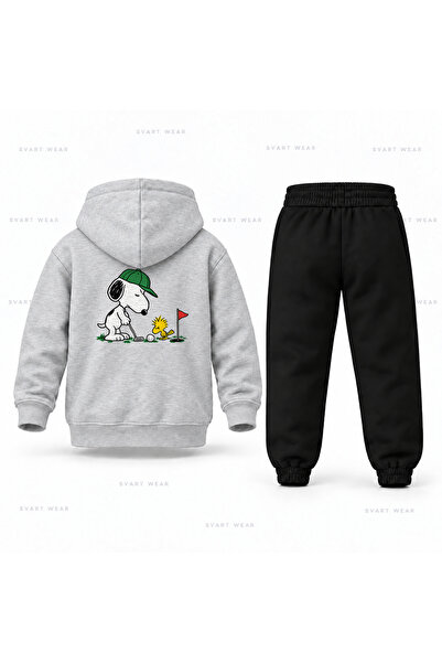 SVART WEAR Σετ παιδικής φόρμας με κουκούλα με στάμπα Snoopy Mini Golf