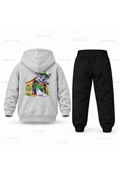 SVART WEAR Σετ παιδικής φόρμας με κουκούλα Paw Patrol Rocky Kutu Ev με στάμπα