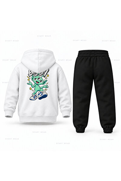 SVART WEAR طقم بدلة رياضية للأطفال من Six Seven 67 بطبعة أصابع فضائية