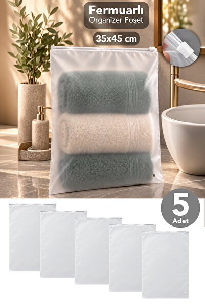 Meleni Home 5 Adet 35x45cm Fermuarlı Düzenleyici - Valiz Bavul Seyahat Poşet ...