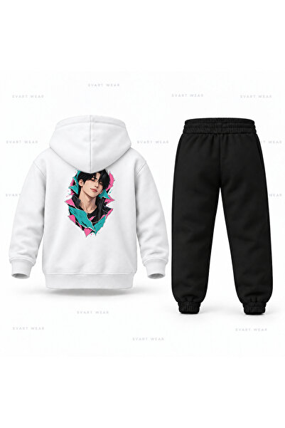 SVART WEAR طقم بدلة رياضية للأطفال مطبوع عليها صورة Jinu Kagit من KPop Demon ...
