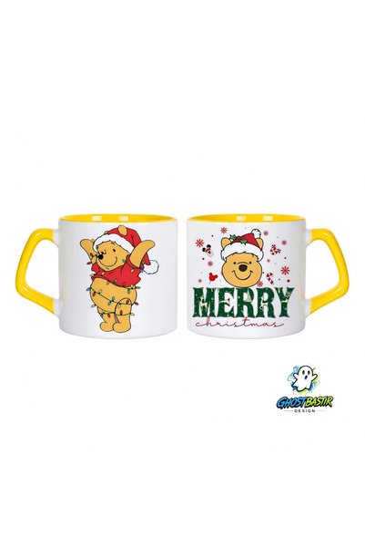 Ghostbastır Design Winnie The Pooh Noel | Yılbaşı Kupa Bardak | Tek Adet 1097