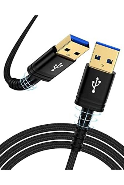 AILKIN كابل USB إلى USB، كابل تمديد من النوع A إلى A، سلك USB مزدوج الجانب لل...