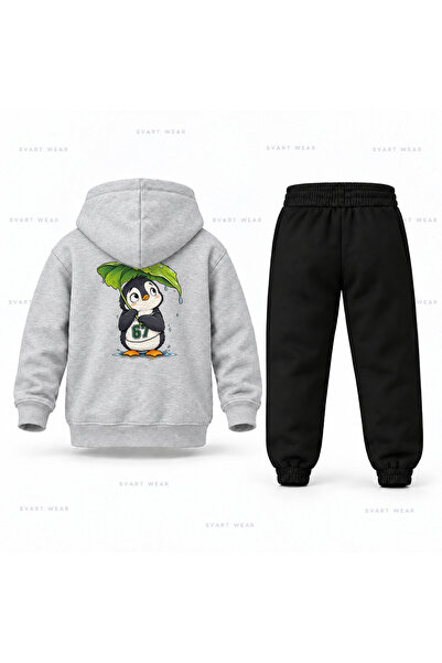 SVART WEAR طقم بدلة رياضية للأطفال مطبوع عليها Six Seven 67 Penguin Salad