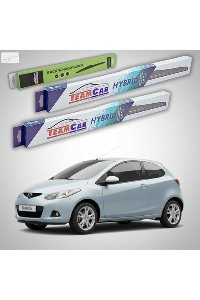 TEAMCAR Чистачки Мазда 2 DE 2008-2010 |   Преден и заден хибриден комплект – ...
