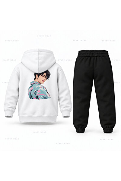 SVART WEAR طقم بدلة رياضية للأطفال مطبوع عليه KPop Demon Hunters Jinu Yan Bakis