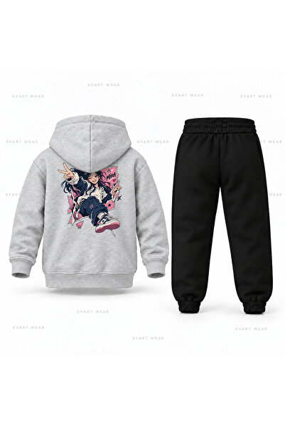 SVART WEAR طقم بدلة رياضية للأطفال مطبوع عليه KPop Demon Hunters Mira Pankart