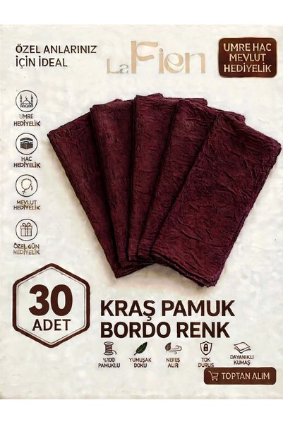 La Fien Bamboo Kashmir Solid Color Stitched Cotton Scarf (30 Pcs) 100X100Cm