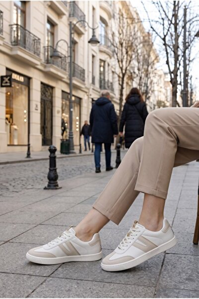 Kinetix Daily Comfortable Lace-Up Women's Cream Sneaker Peru