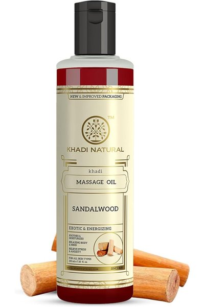 Khadi Natural زيت تدليك عشبي بالخشب الصندلي من KHADI - 210 مل
