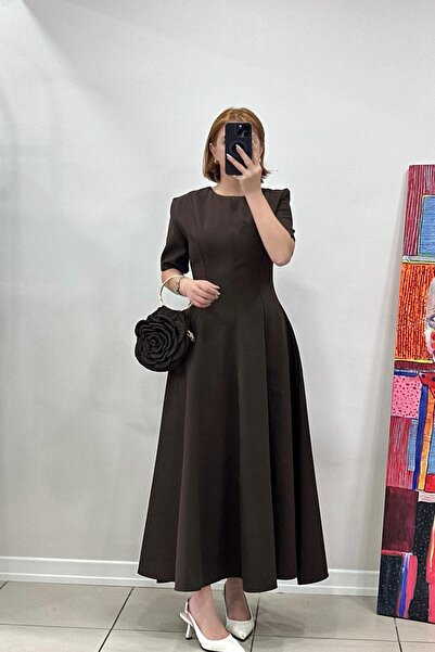 Pulli Collection Short Sleeve Flared Midi Dress