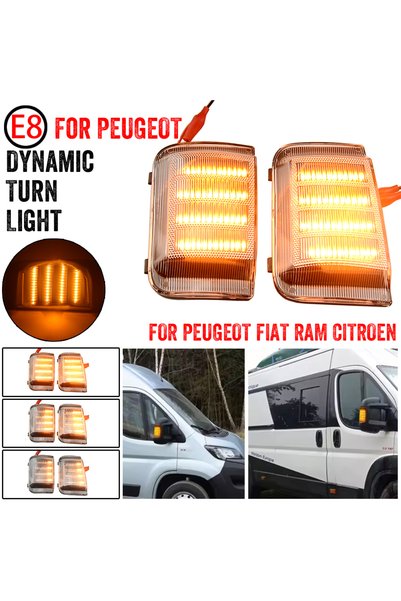 Choice Dynamic Crystal 2pcs Dynamic Mirror For Peugeot Boxer Fiat Ducato Citr...