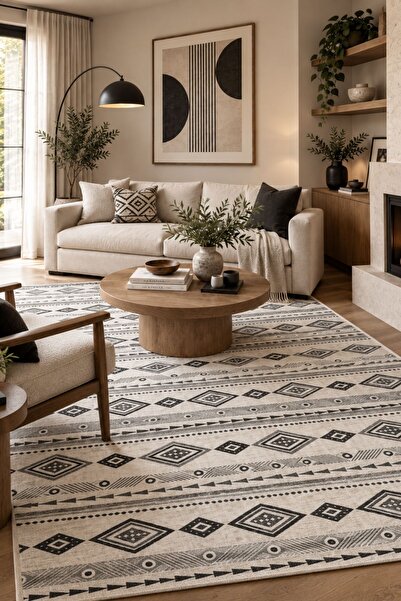 Oriente Home Zenya Serisi Modern Gri Şönil Makine Halısı Kaymaz Taban Yıkanab...