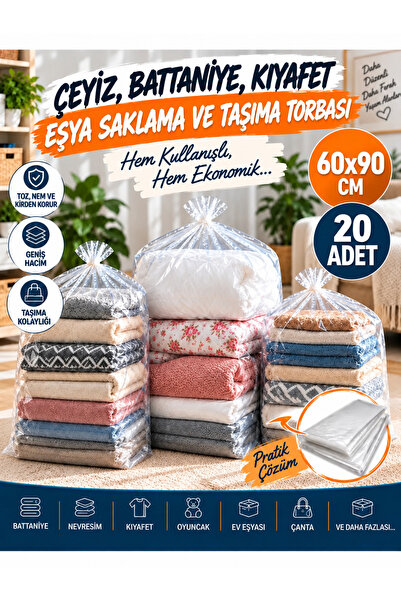 NAKSAN Naylon Torba 60X90cm Midas-Amb- ÇEYİZ BATTANİYE YASTIK SECCADE KIYAFET...