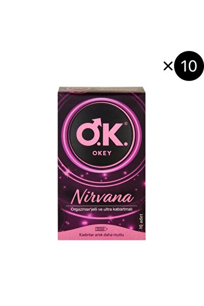 Okey Nirvana Prezervatif 10'lu x10 (100 adet)