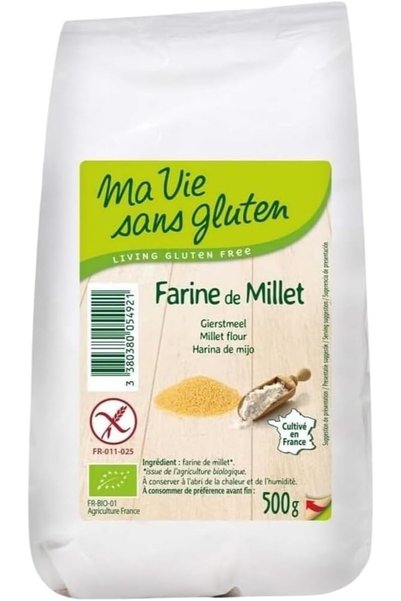Ma vie sans Gluten Ekibio Organic Gluten Free Millet Flour 500 g | Made in Fr...
