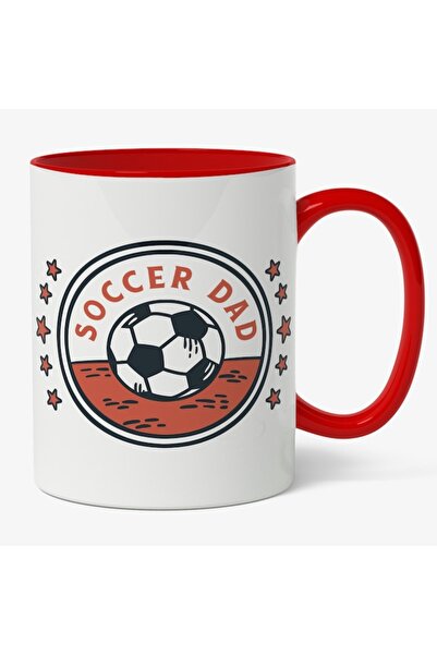 INOVATIX Cana alba personalizata, Soccer Dad, ,Minge De Football,Jocuri De Ec...