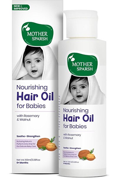 Mother Sparsh Ayurvedic Baby Hair Oil With 21 Herbs & Oils For Baby's Tender ...