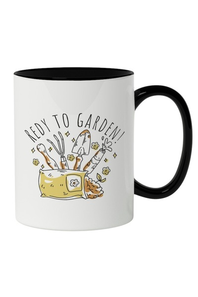 INOVATIX Personalized white mug, Gardening Tools, Ready To Garden, Nature and...