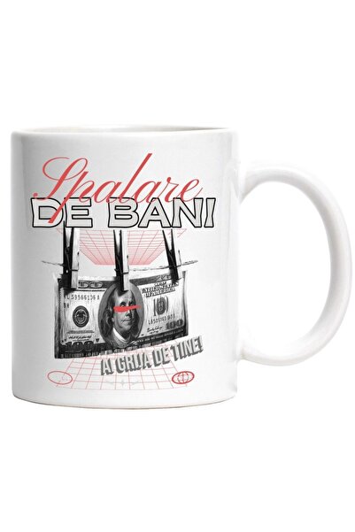 INOVATIX Cana alba personalizata,Bancnota 100 dolari in carlige Spalare De ba...