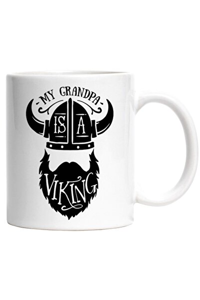 INOVATIX Personalized white mug, My Grandpa Is A Viking, Beard, Helmet, Scand...
