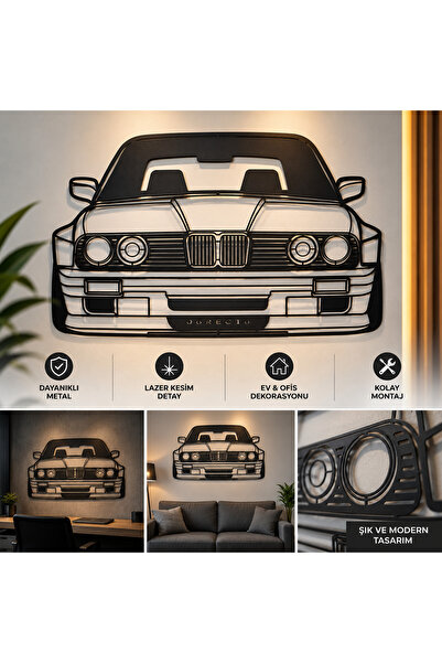 Genel Markalar BMW E30 METAL TABLO - DEKORATİF TABLO