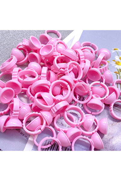 Choice 100pcs Pink S1 100pcs Glue Rings For Eyelash Extension Nail Art Glue H...