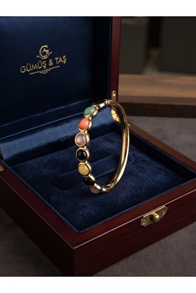 İNN JEWELLERY 316 L Çelik Kelepçe Bileklik Renkli Figürlü Renk Atmaz