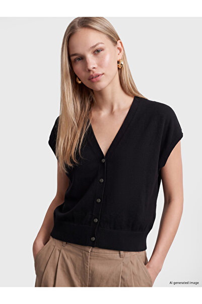 LC Waikiki V Neck Oversized Women's Knitwear Vest