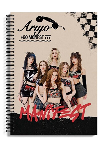 Herboy MANİFEST Defter A4 Spiralli 80 Yaprak PP Kapak KARELİ model 9