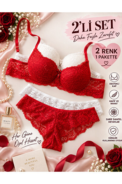 SATTENS 2-Piece Padded Support Bra Set (Set of Two)