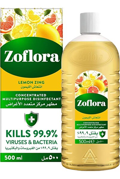 Zoflora Concentrated Disinfectant, Lemon Zing 500ml, Floor Cleaner, Kitchen a...