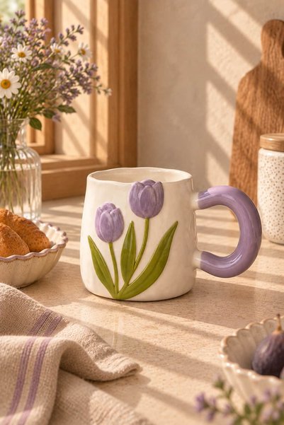 BUCOLIC Bloom Lale Seramik Kupa 480 ml
