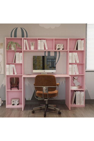 klubeconcept Klube Concept Modüler Kitaplıklı Çalışma Masası – Ayrı Kullanıla...