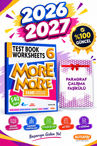 Fenomen Yayıncılık More and More 6. Sınıf Fenomen English Test Book Worksheet...