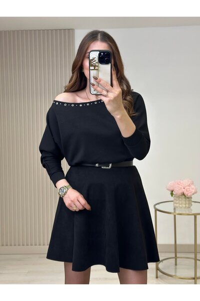 Qu Style Yakası Kuş Gözlü Bluz