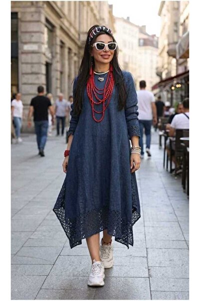 Fibula Bohem ve Otantik Tarz Standart Beden Pamuk Triko Elbise 38-40-42-44-46...